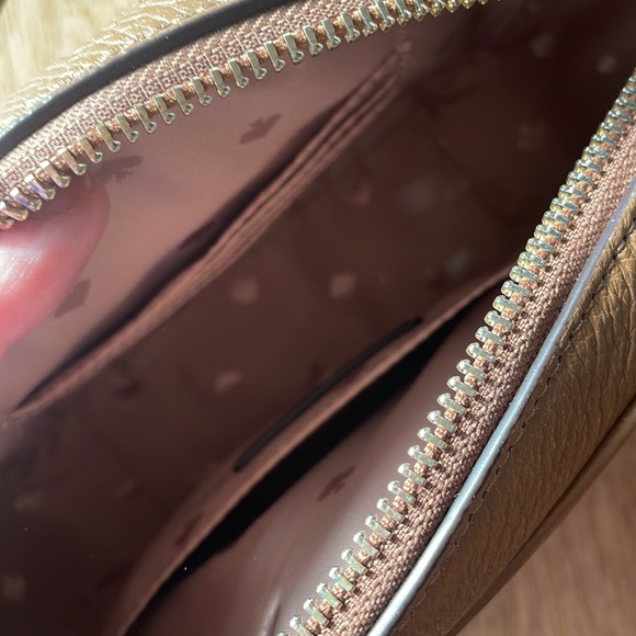 Kate Spade Mustard Suede & Brown Leather Camera Crossbody Bag - Picture 8 of 10